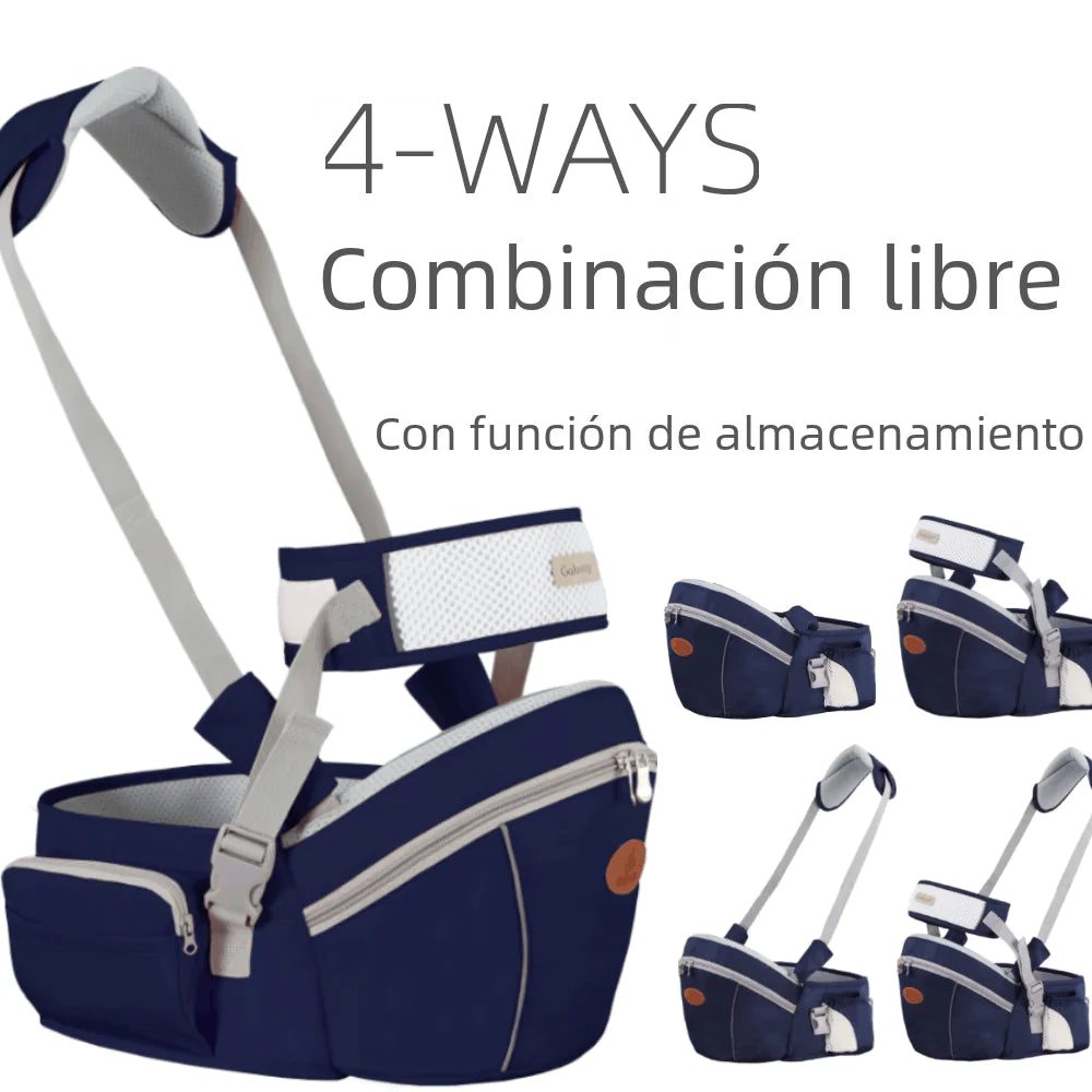 Portabebés multifuncional con asiento de cadera