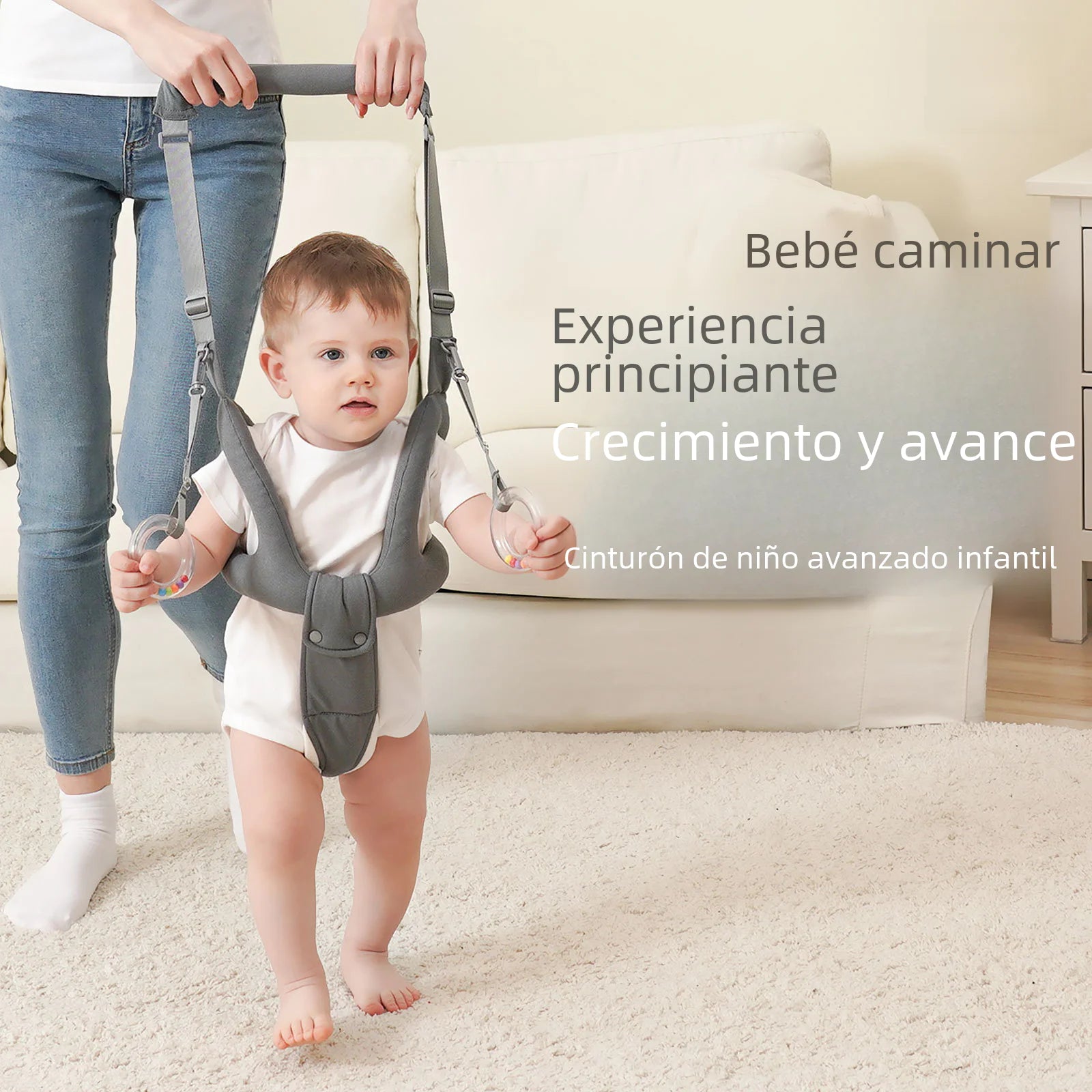 Arnés/andador de bebé con diseño antideslizante para niños