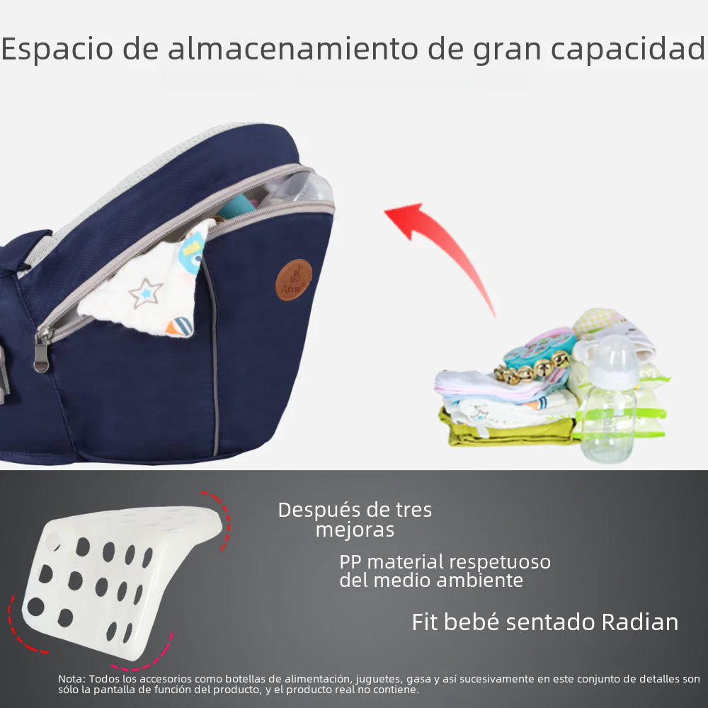 Portabebés multifuncional con asiento de cadera