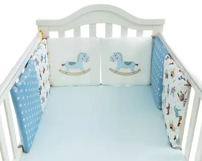 Juego de ropa de cama para bebe con protector de algodon