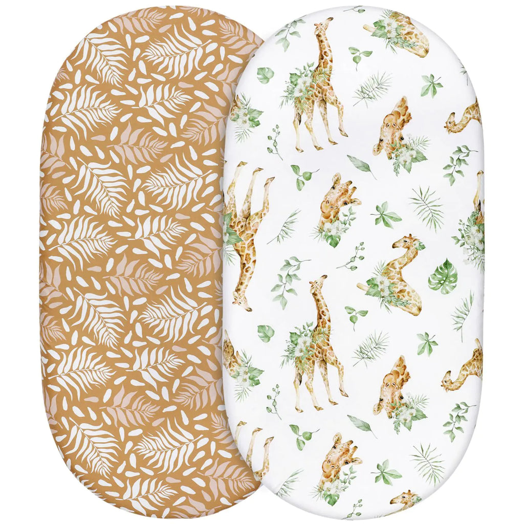 Sábana ajustable elástica estampada para cuna y cambiador de bebé