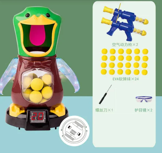 Juego de Tiro con Bomba de Aire y Pistola de Balas Blandas