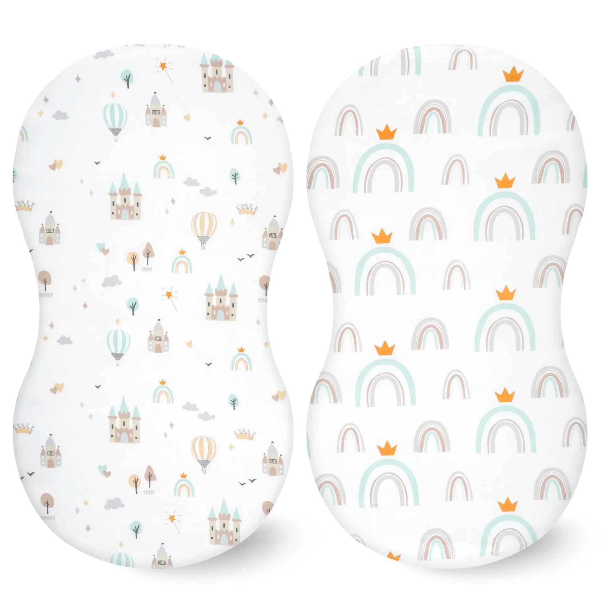 Sábana ajustable elástica estampada para cuna y cambiador de bebé