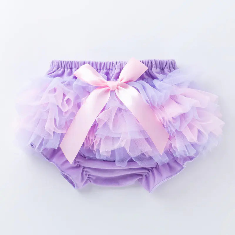 Shorts de malla con lazo para bebés niñas