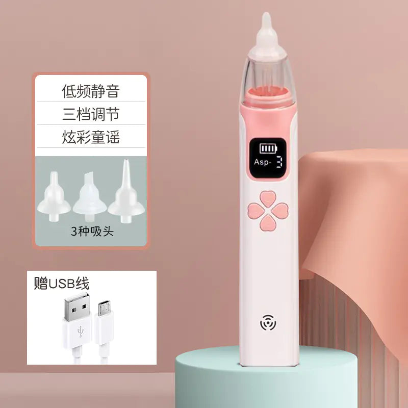 Aspirador nasal eléctrico para bebés con punta de silicona suave