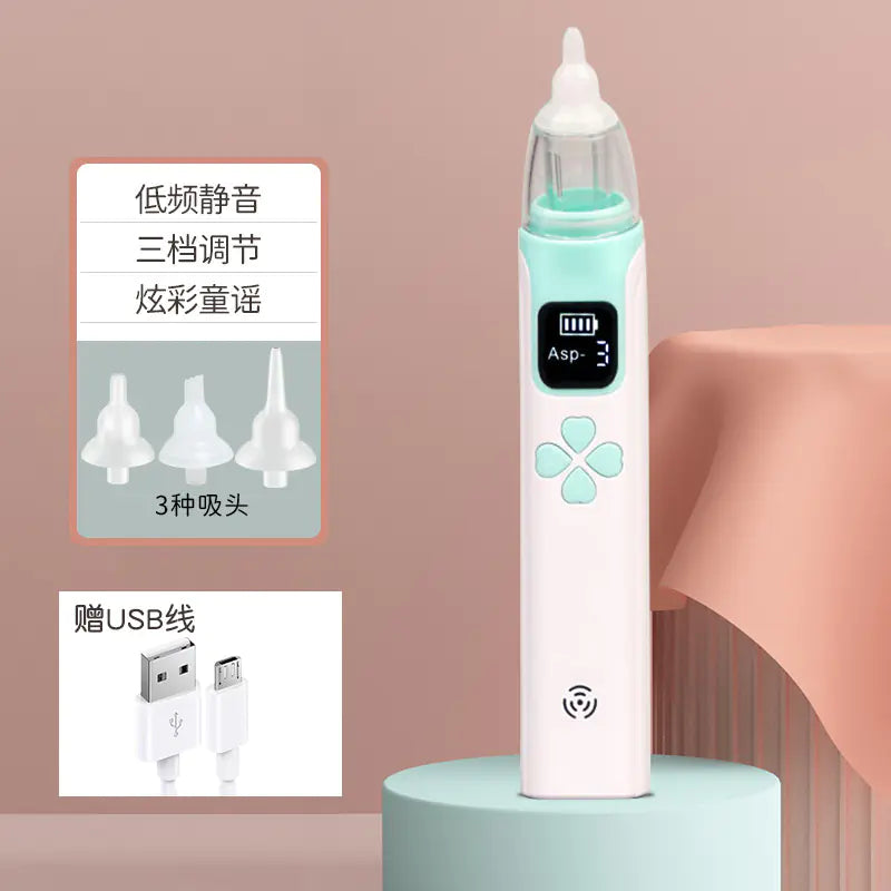 Aspirador nasal eléctrico para bebés con punta de silicona suave