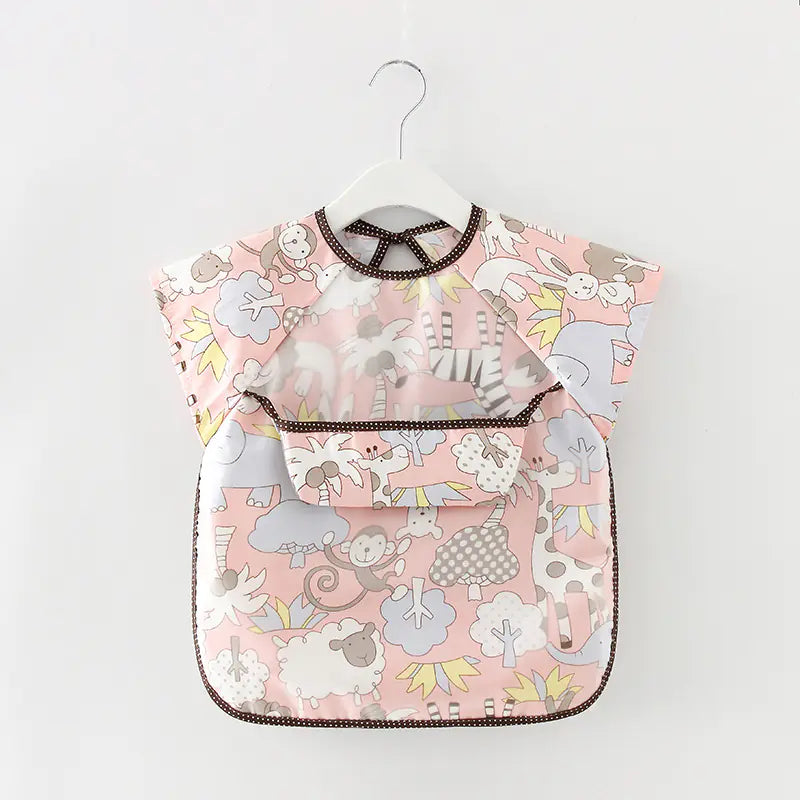 Delantal infantil impermeable de manga larga para comer