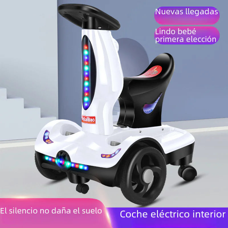 Coche eléctrico infantil de drift para interiores con música y luces