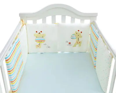 Juego de ropa de cama para bebe con protector de algodon
