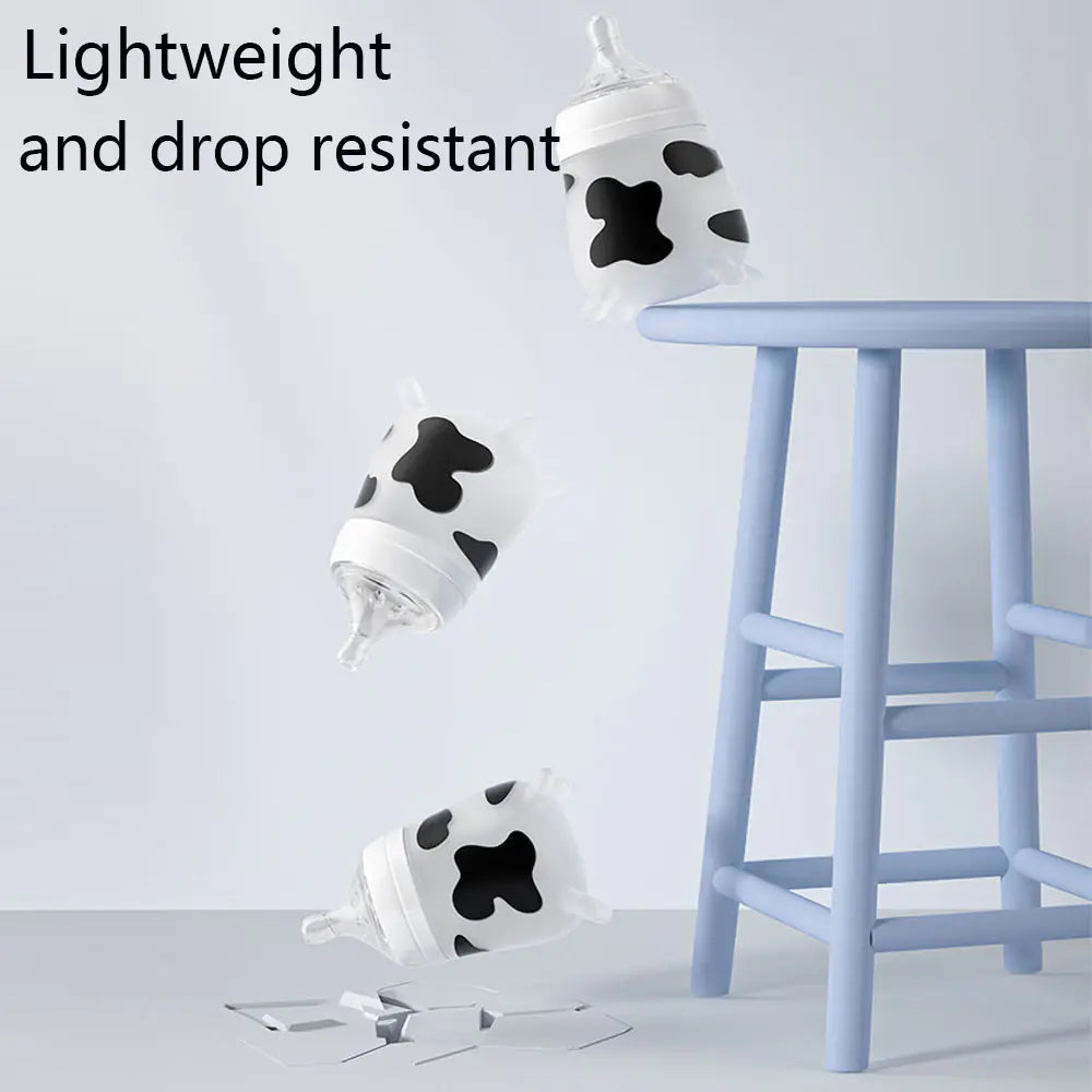 Biberón de silicona para bebés recién nacidos, antiatragantamiento