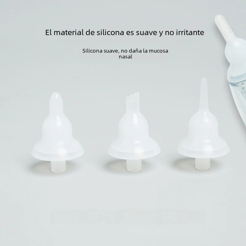Aspirador nasal eléctrico para bebés con punta de silicona suave