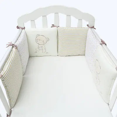 Juego de ropa de cama para bebe con protector de algodon