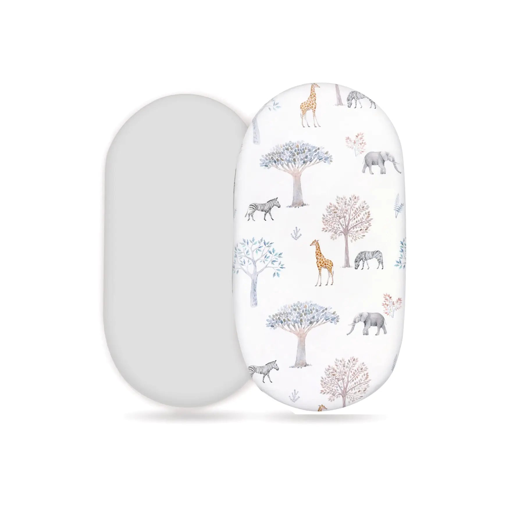 Sábana ajustable elástica estampada para cuna y cambiador de bebé
