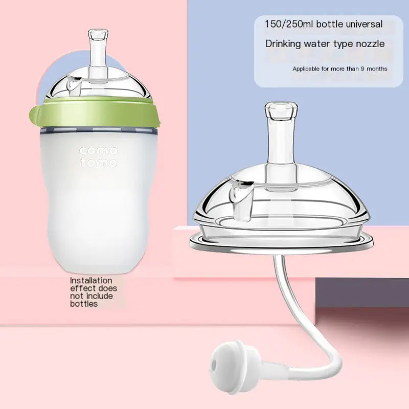 Biberón de silicona para el destete y para combatir los gases.