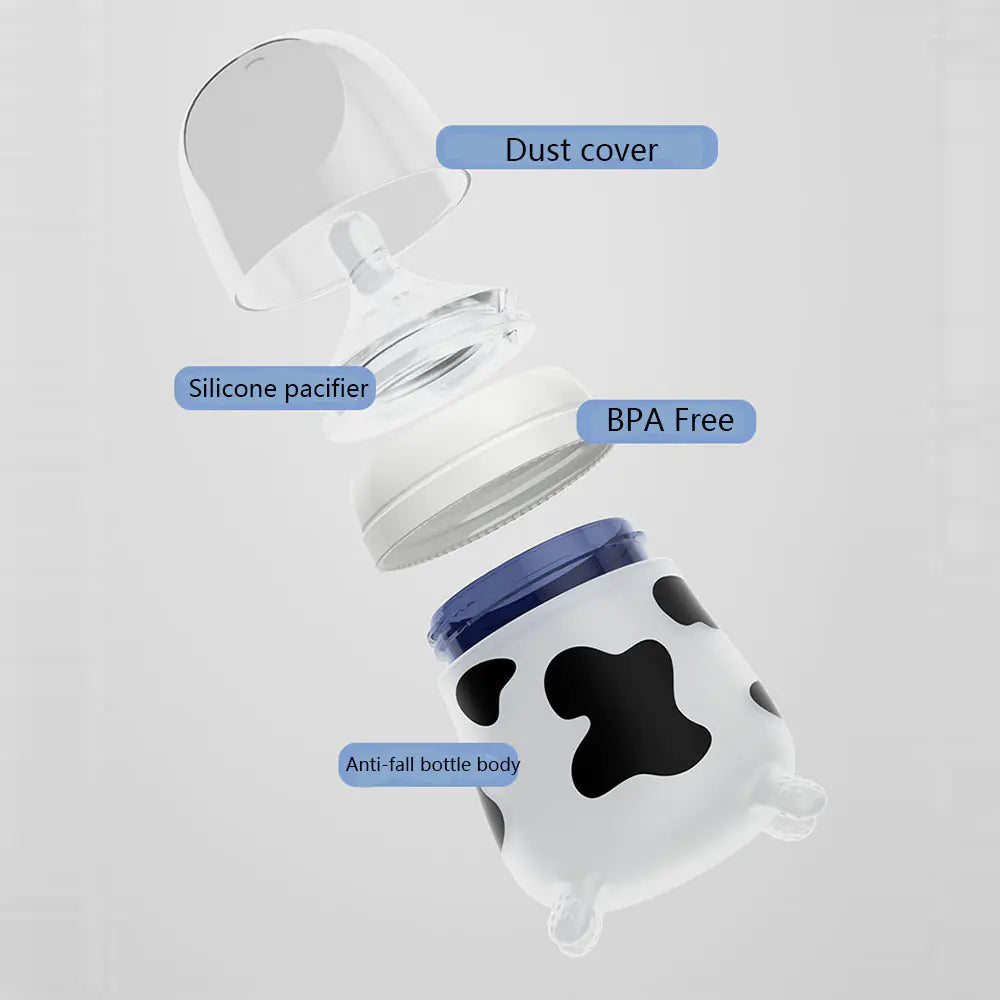 Biberón de silicona para bebés recién nacidos, antiatragantamiento