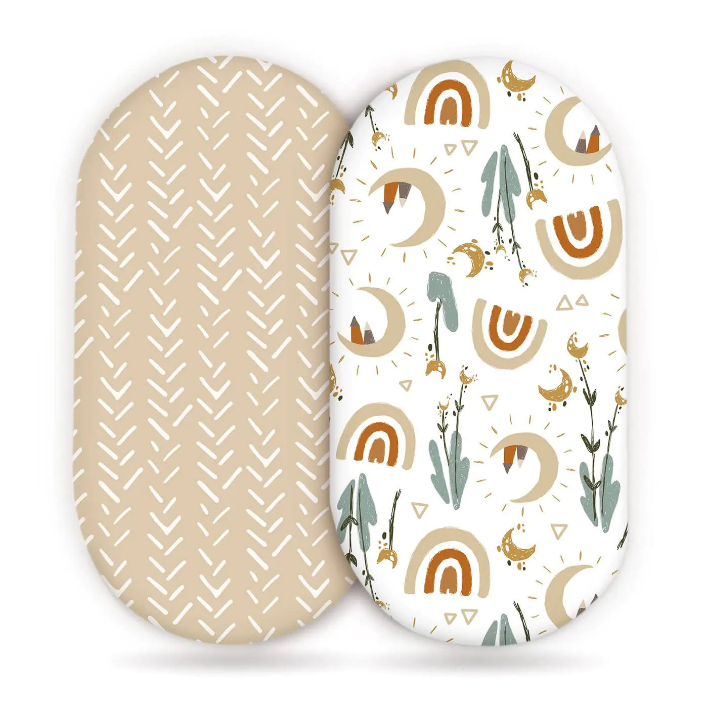 Sábana ajustable elástica estampada para cuna y cambiador de bebé