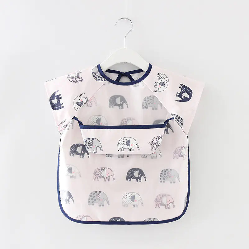 Delantal infantil impermeable de manga larga para comer