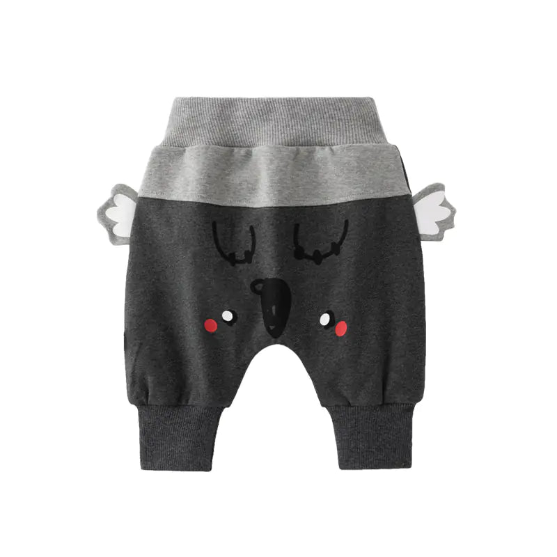 Pantalón tipo harem amarillo con estampado de tigre para bebé de 0 a 2 años.