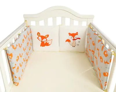 Juego de ropa de cama para bebe con protector de algodon