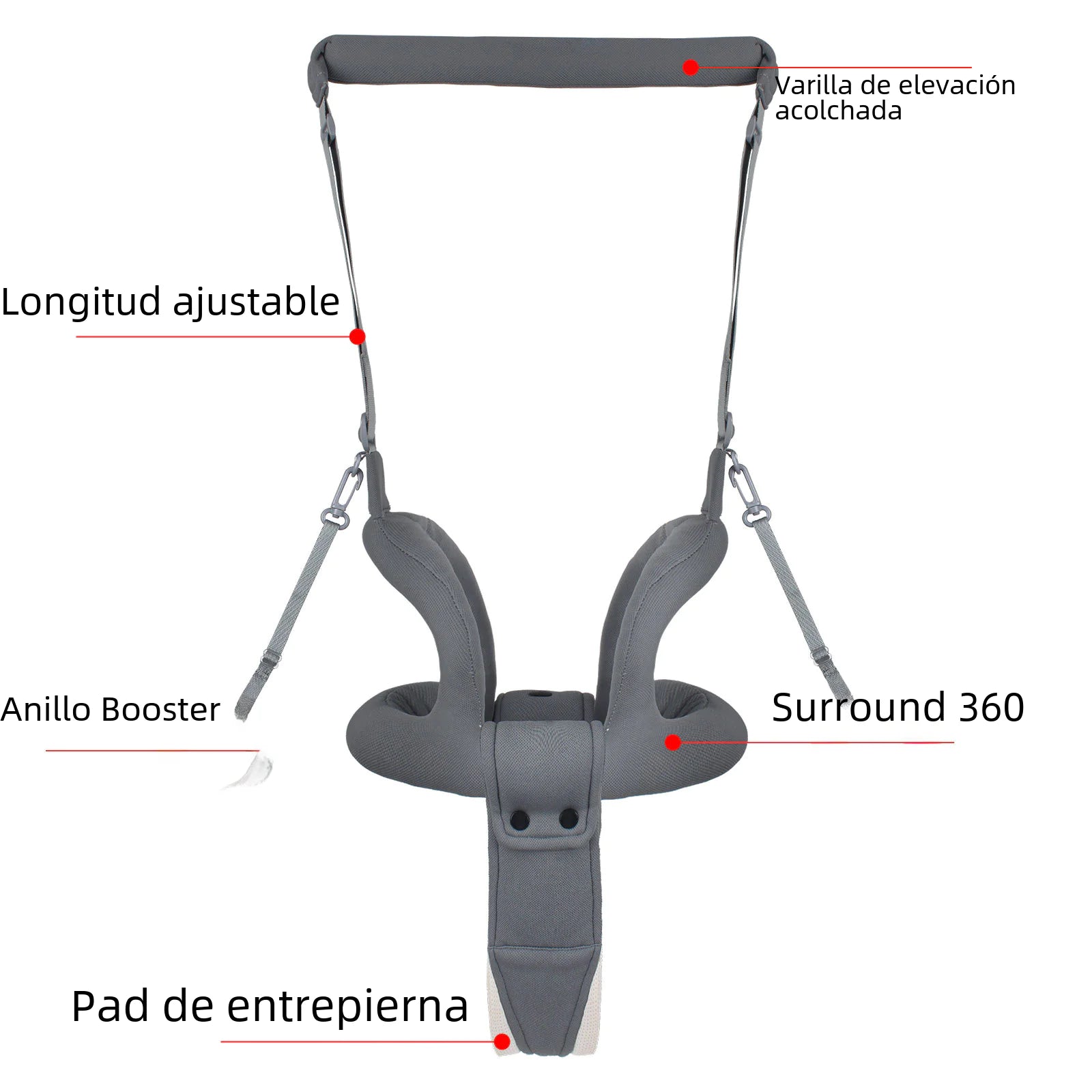 Arnés/andador de bebé con diseño antideslizante para niños