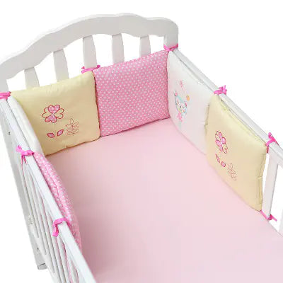 Juego de ropa de cama para bebe con protector de algodon